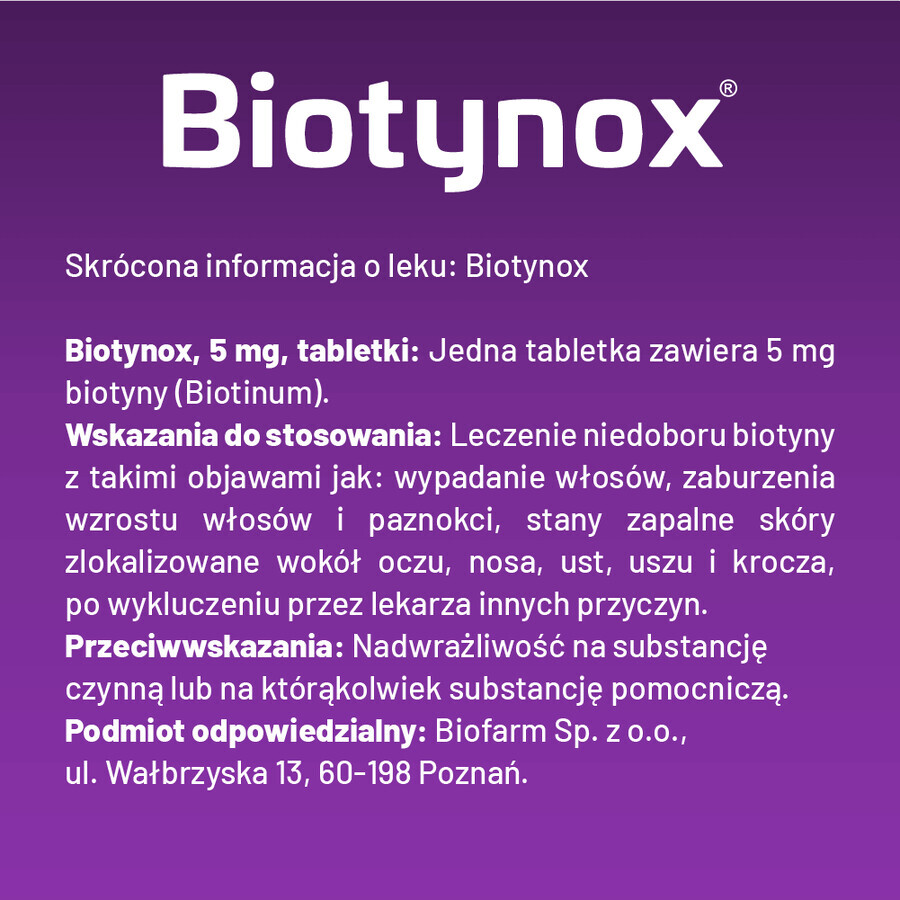 Biotinox 5 mg, 30 comprimate