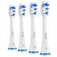 Feelo Universal SonicWave, embouts de remplacement pour brosse &#224; dents sonique, 4 pi&#232;ces