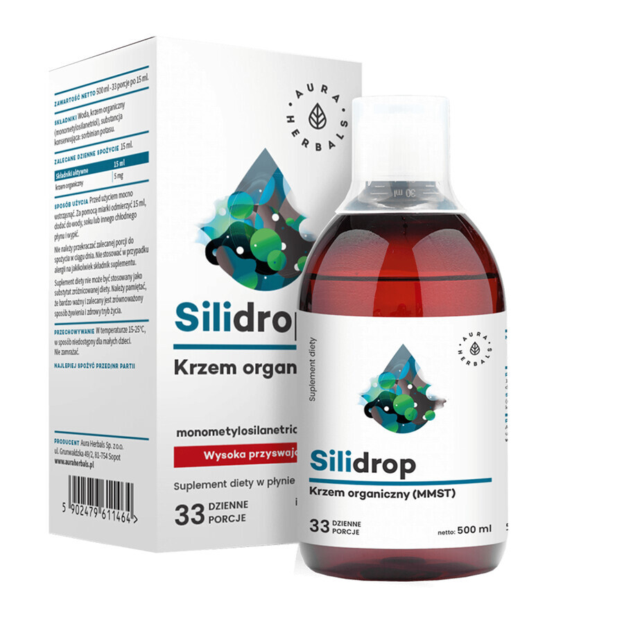 Shop Aura Herbals Silidrop, organisches Silizium (MMST) 5 mg, 500 ml Aura Herbals Silidrop, organisches Silizium (MMST) 5 mg, 500 ml