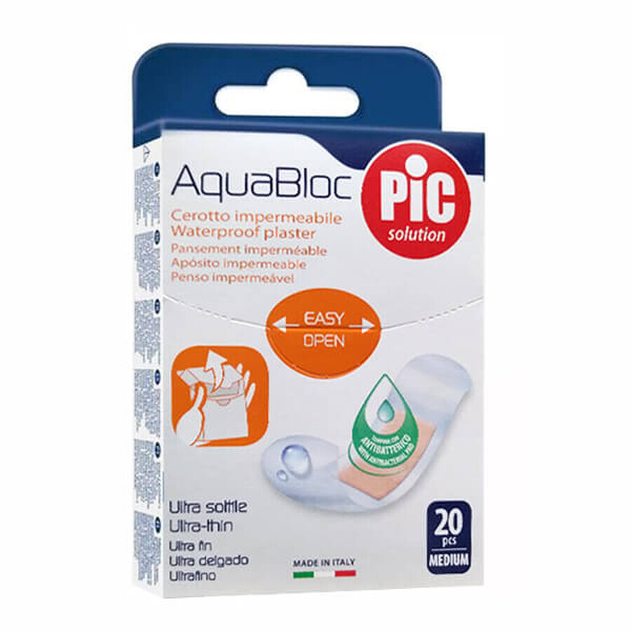 Cumpără Pic Solution AquaBloc, pansamente, antibacteriene, impermeabile, 19 mm x 72 mm, 20 bucăți Pic Solution AquaBloc, pansamente, antibacteriene, impermeabile, 19 mm x 72 mm, 20 bucăți