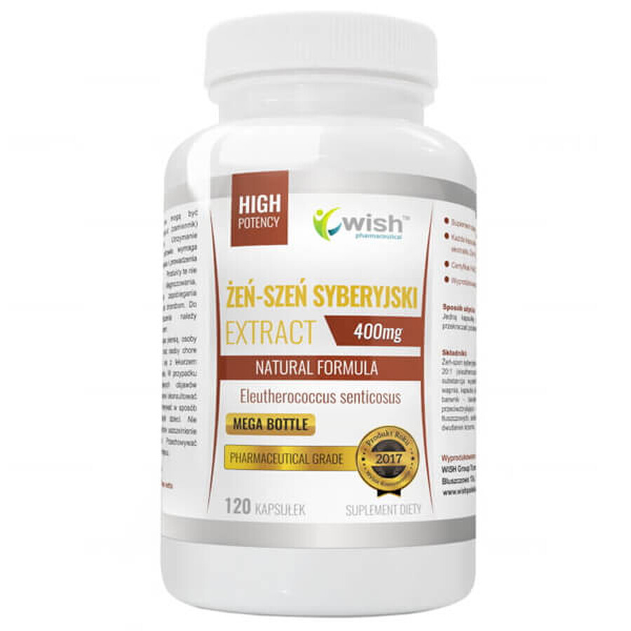 Cumpără Wish, extract de ginseng siberian 400 mg, 120 capsule Wish, extract de ginseng siberian 400 mg, 120 capsule