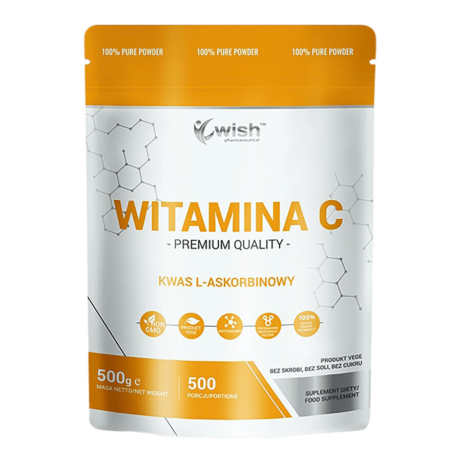 Boutique Wish Vitamin C, acide L-ascorbique, 500 g Wish Vitamin C, acide L-ascorbique, 500 g