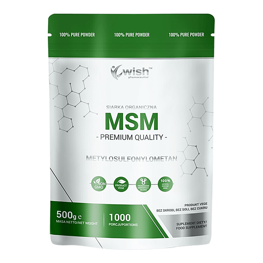 Cumpără Wish MSM, sulf organic, 500 g Wish MSM, sulf organic, 500 g