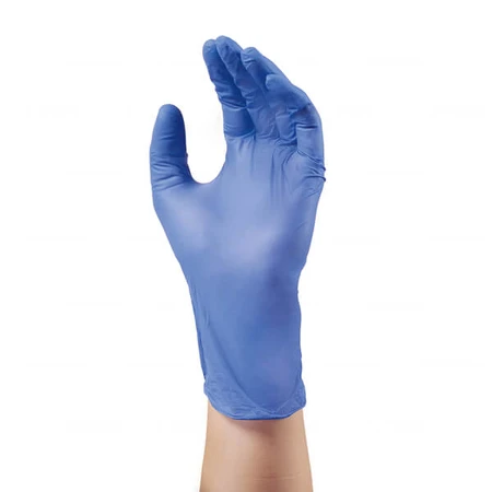 Peha-soft nitrilo fino, guantes de nitrilo, no esterilizados, sin polvo, azul, talla S, 10 unidades