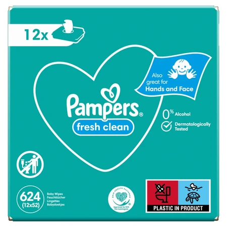 Pampers Fresh Clean, Feuchttücher, 12 x 52 Stück