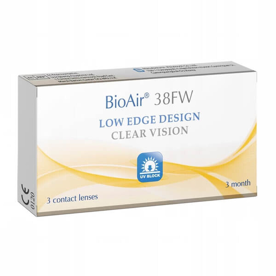 Buy BioAir 38FW, contact lenses, quarter, -1.00, 3 pcs BioAir 38FW, contact lenses, quarter, -1.00, 3 pcs