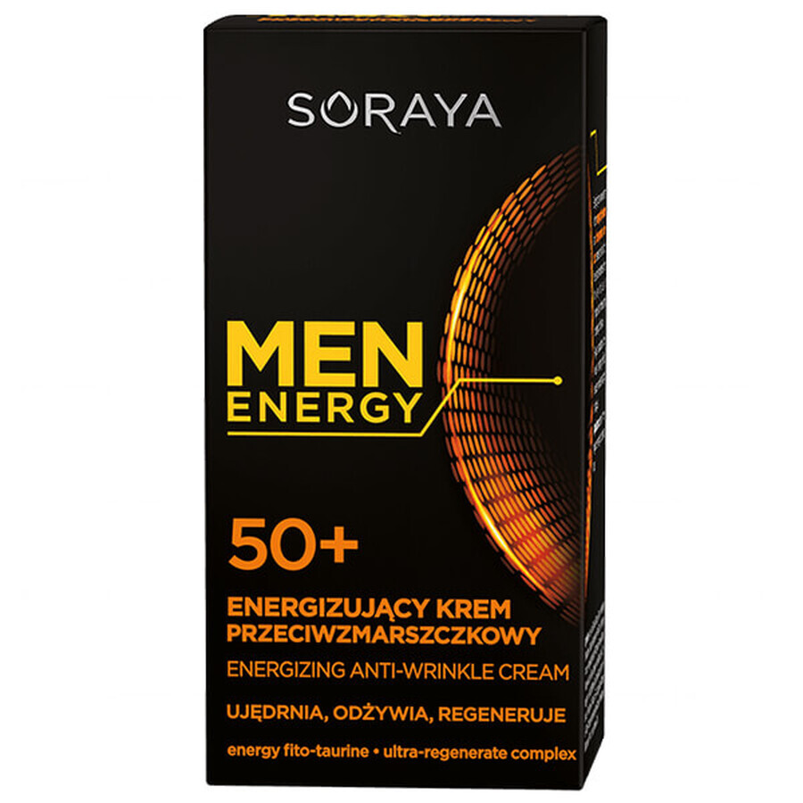 Soraya Men Energy, crema energizante antiarrugas 50+, 50 ml Soraya Men Energy, crema energizante antiarrugas 50+, 50 ml