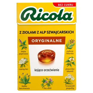 Ricola Original Herbal, bonbon suisse aux herbes, sans sucre, 27.5 g