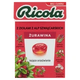 Ricola Cranberry, Schweizer Kräuterbonbon, Cranberry, zuckerfrei, 27.5 g