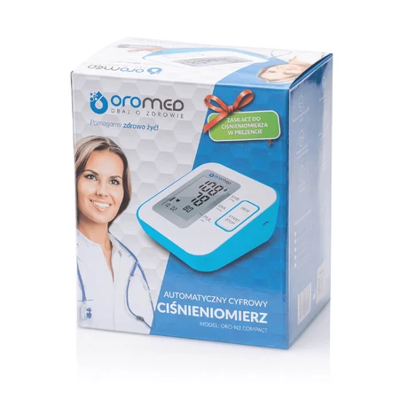 Oromed Oro-N3 Kompaktes, elektronisches Oberarm-Blutdruckmessgerät mit Netzgerät