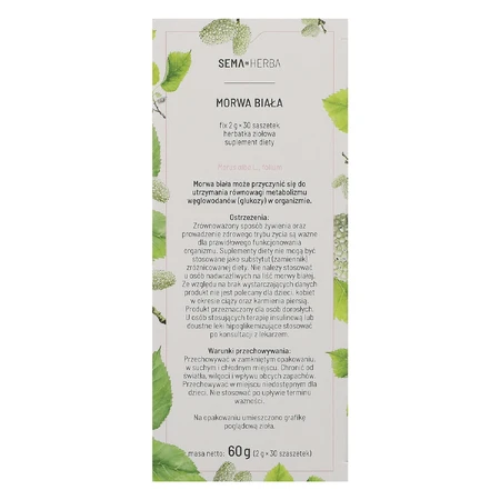 SEMA Herba Morera Blanca Fix, 2 g x 30 bolsitas