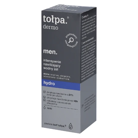 Tołpa Dermo Men, Hydro, gel de agua intensamente hidratante, 75 ml