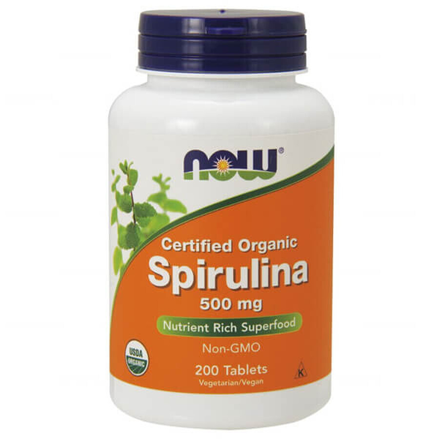 Cumpără Now Foods, Spirulina 500 mg, 200 comprimate Now Foods, Spirulina 500 mg, 200 comprimate