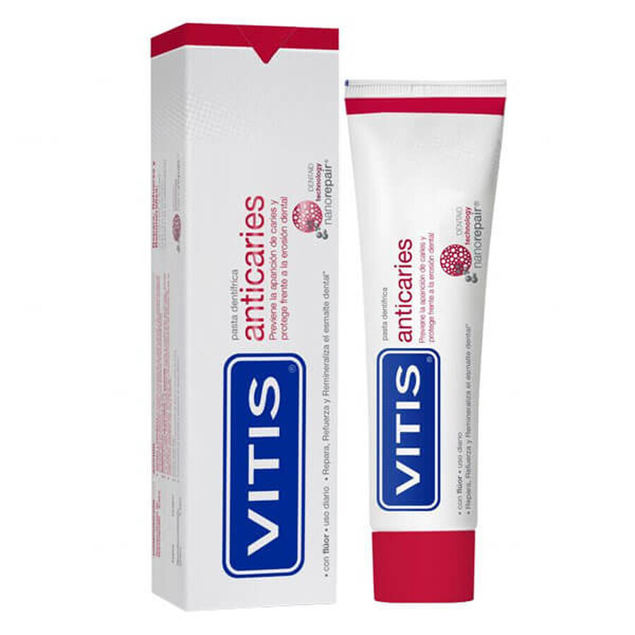 Boutique Vitis Anticaries, dentifrice contre les caries, goût menthe, 100 ml Vitis Anticaries, dentifrice contre les caries, goût menthe, 100 ml
