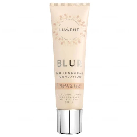 Lumene Blur, Smoothing Foundation, No. 1, Classic Beige, 30 ml