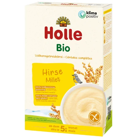 Holle Bio papilla de mijo integral, sin leche, a partir de 5 meses, 250 g
