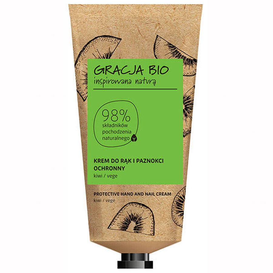 Gracja Bio, protective cream for hands and nails, kiwi, 50 ml