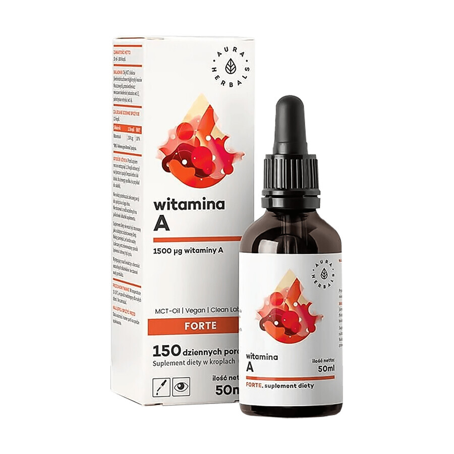 Shop Aura Herbals Vitamin A Forte MCT-Öl Tropfen, 50 ml Aura Herbals Vitamin A Forte MCT-Öl Tropfen, 50 ml