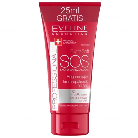 Eveline Cosmetics ExtraSoft SOS, hand cream, very dry skin, 75 ml + 25 ml gift