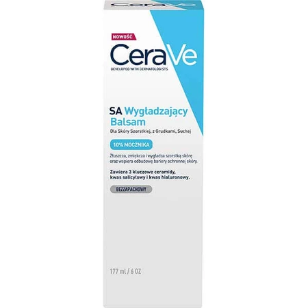 CeraVe SA, lotion lissante pour le corps, 10% d'urée, peau rugueuse, grumeleuse et sèche, 177 ml