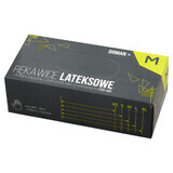 Doman+, latex gloves, non sterile, powdered, size M, 100 pieces