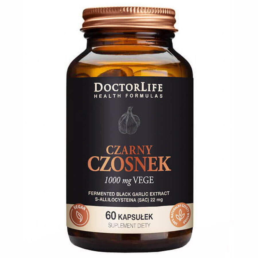 Boutique Doctor Life, Ail Noir Fermenté 500 mg, 60 gélules Doctor Life, Ail Noir Fermenté 500 mg, 60 gélules