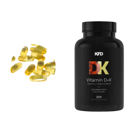 KFD Vitamin D3 + K2, 200 capsules