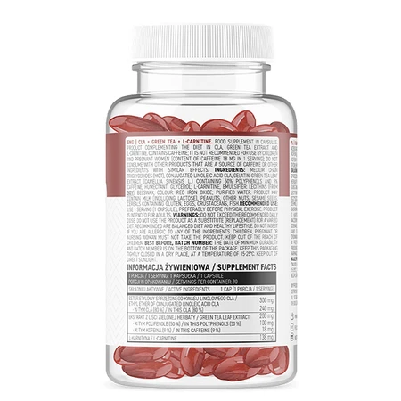 OstroVit CLA + Té Verde + L-Carnitina, 90 cápsulas