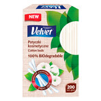 Velours, coton-tige cosmétique, biodégradable, 200 pièces Velours, coton-tige cosmétique, biodégradable, 200 pièces