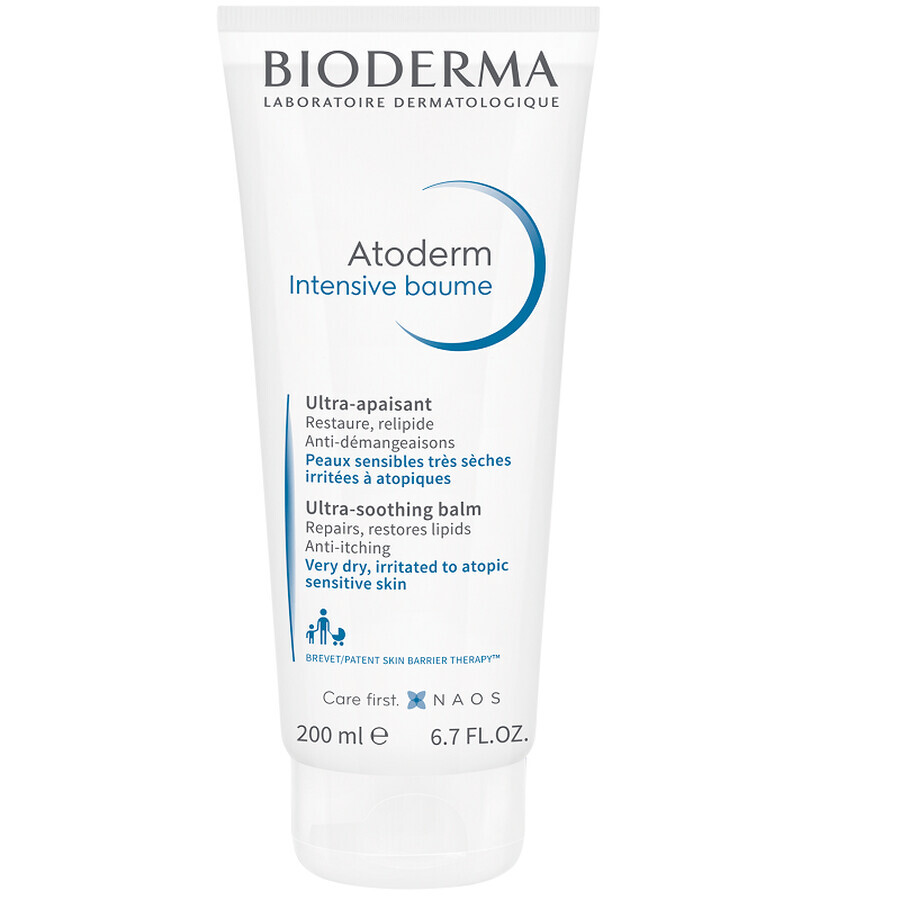 Acquista Bioderma Atoderm Intensive Baume, lozione emolliente lenitiva, pelle secca e atopica, dalla nascita, 200 ml Bioderma Atoderm Intensive Baume, lozione emolliente lenitiva, pelle secca e atopica, dalla nascita, 200 ml
