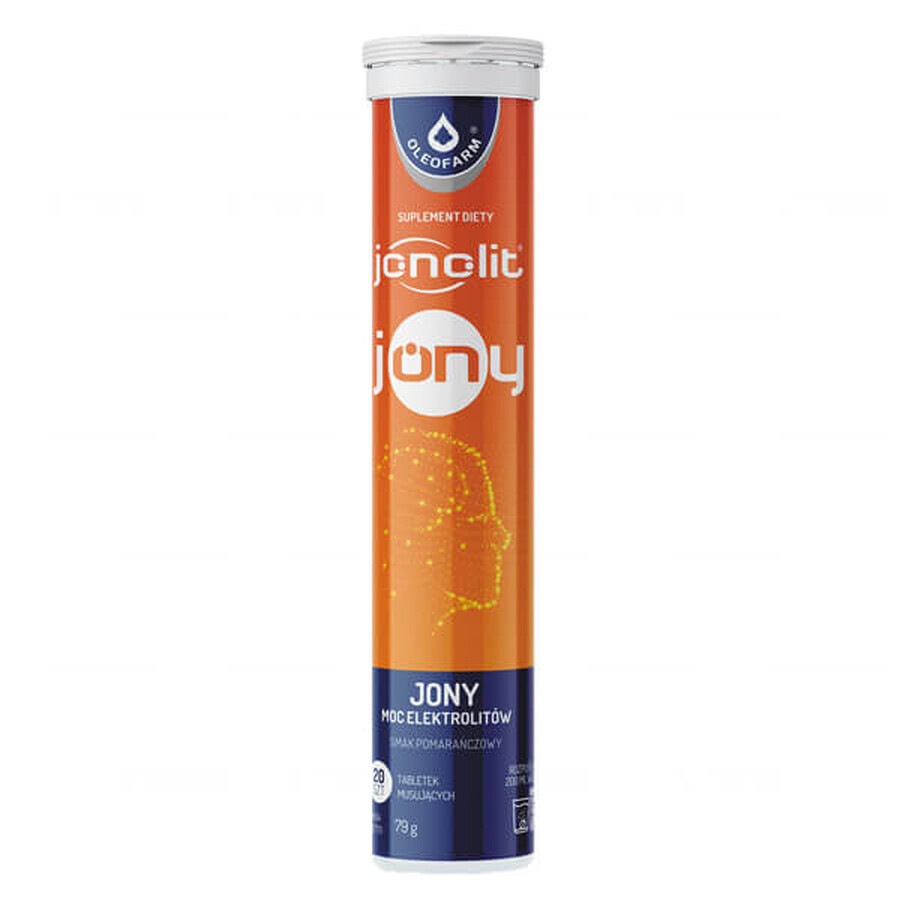 Ionolite Ions, goût orange, 20 comprimés effervescents