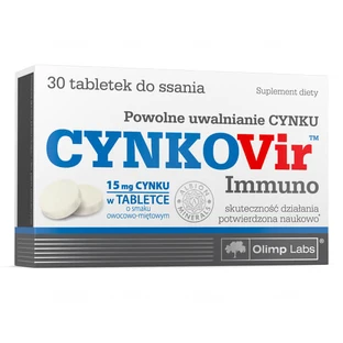 Olimp CynkoVir Immuno, zinc 15 mg, fruit and mint flavor, 30 pills