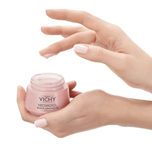 Vichy Neovadiol Rose Platinium, crema facial de rosas revitalizante y reafirmante para pieles maduras de noche, 50 ml