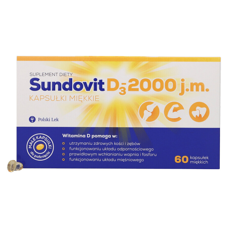 Sundovit D3 2000 UI, 60 capsule moi