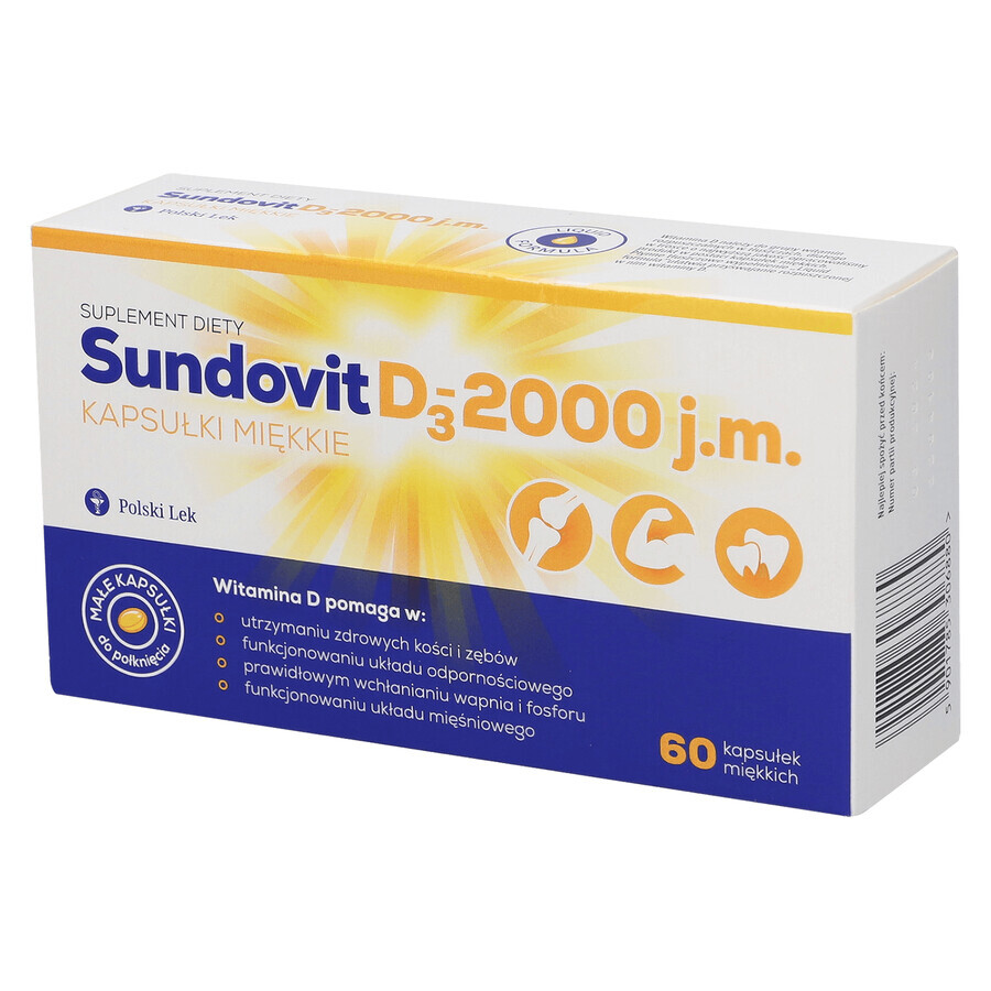 Sundovit D3 2000 UI, 60 capsule moi