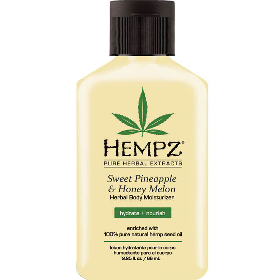 Zoete ananas & honing meloen body lotion, 65 ml, Hempz