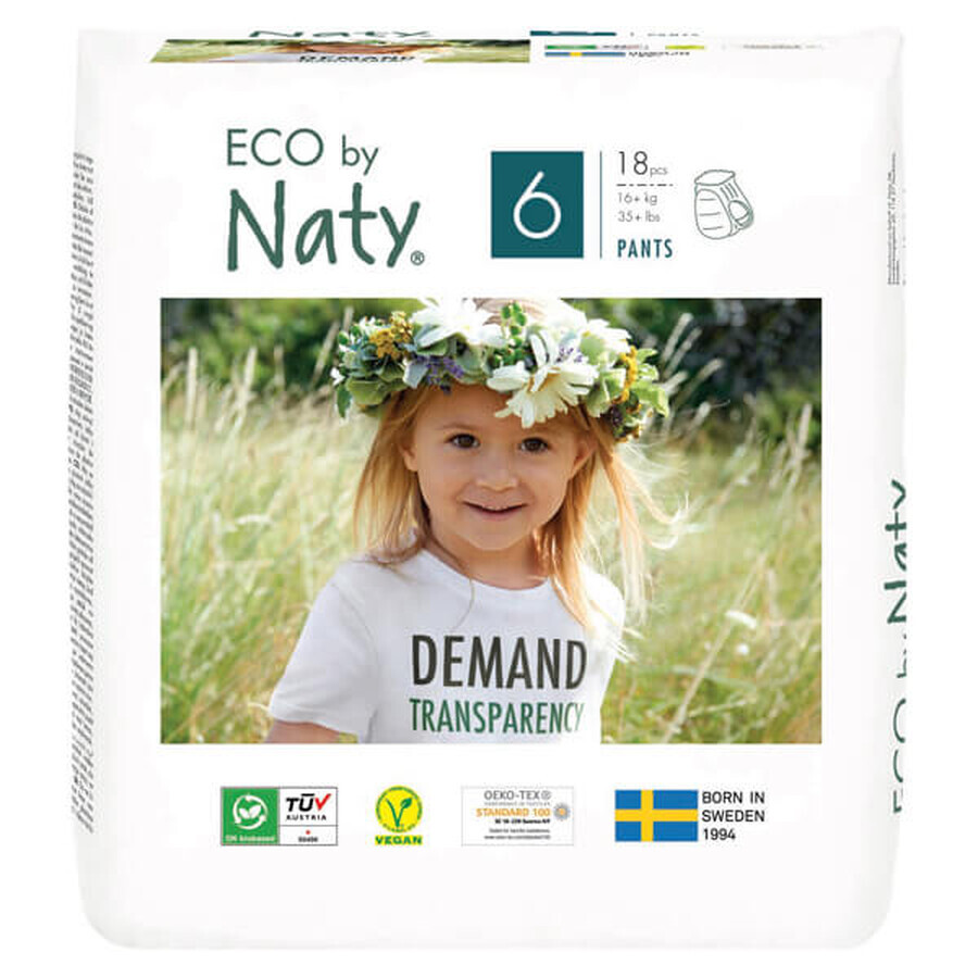 Buy Eco By Naty, diapers size 6, from 16 kg, 18 pcs Eco By Naty, diapers size 6, from 16 kg, 18 pcs