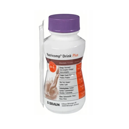 Nutricomp Drink Plus, voedingspreparaat, chocoladesmaak, 4 x 200 ml