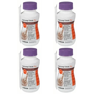 Nutricomp Drink Plus, voedingspreparaat, chocoladesmaak, 4 x 200 ml