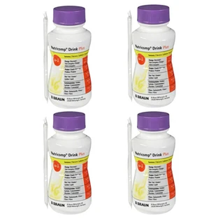 Nutricomp Drink Plus, Nährstoffpräparat, Geschmacksrichtung Banane, 4 x 200 ml
