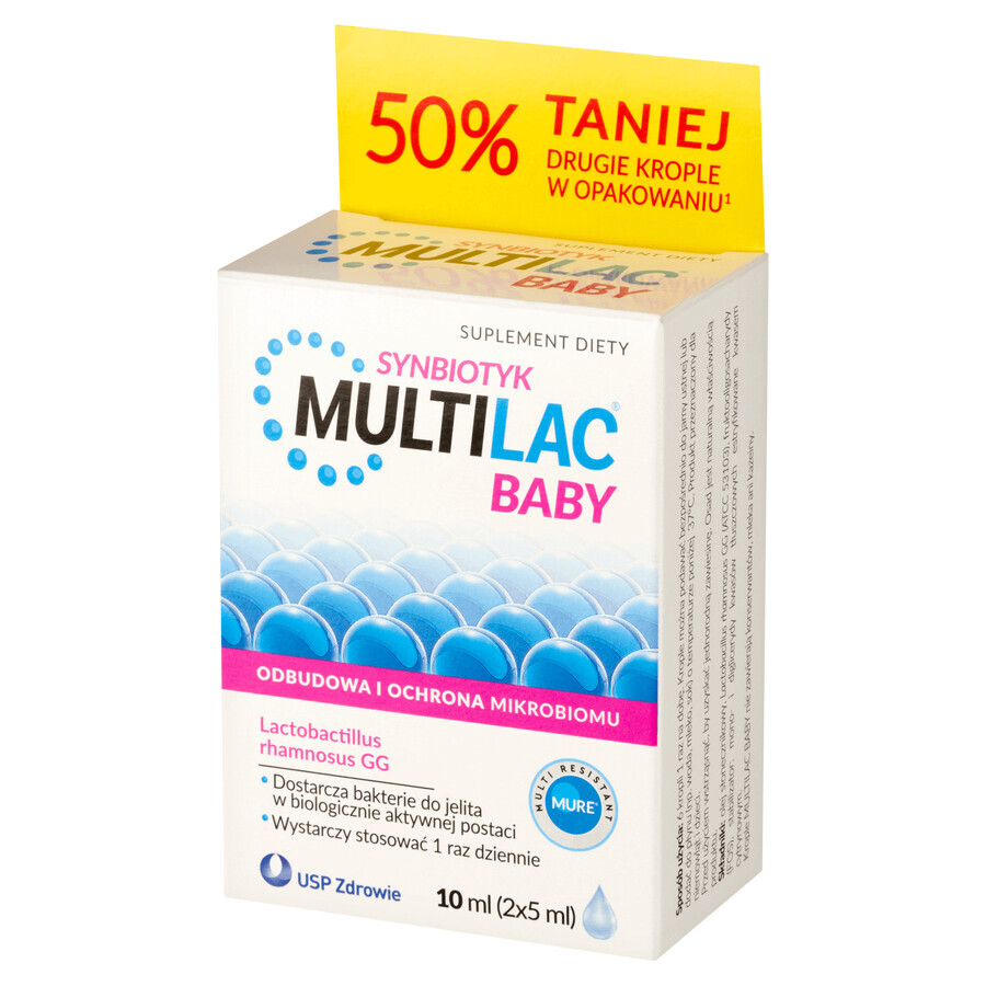 Multilac Baby Synbiotic, drops for children from 2 months, 2 x 5 ml