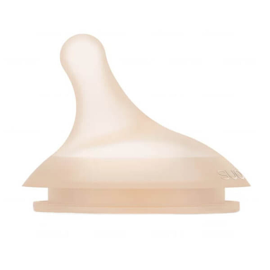 Suavinex Zero Zero, flessenspeen, silicone, anti-koliek, verstelbaar, vanaf de geboorte, 2 stuks