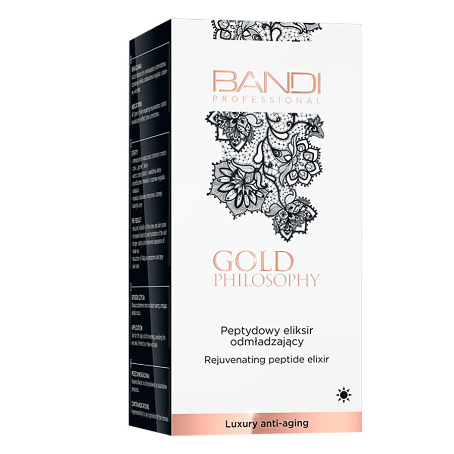 Bandi Gold Philosophy, élixir de rajeunissement aux peptides, 30 ml Bandi Gold Philosophy, élixir de rajeunissement aux peptides, 30 ml