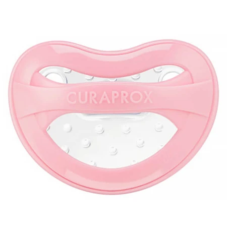 Curaprox Baby siliconen fopspeen, roze, maat 0