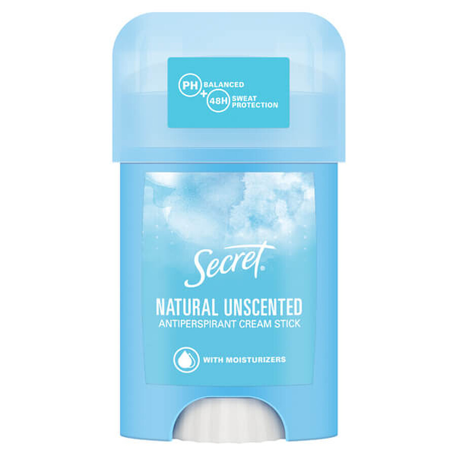 Secret Naturel ongeparfumeerd, crèmige stick antitranspirant voor vrouwen, 40 ml