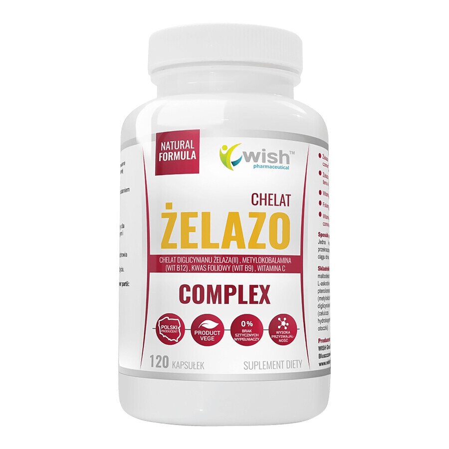 Winkel op Wish IJzer Chelaat Complex, 120 capsules Wish IJzer Chelaat Complex, 120 capsules