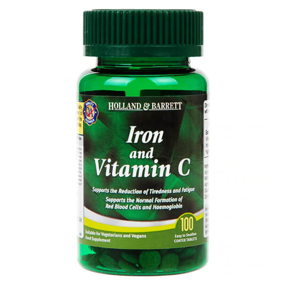 Cumpără Holland & Barrett Fier și vitamina C, 100 comprimate Holland & Barrett Fier și vitamina C, 100 comprimate