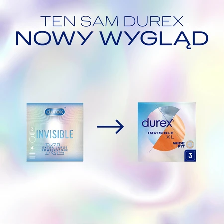 Durex Invisible XL, extradünne, erweiterte Kondome, 3 Stück
