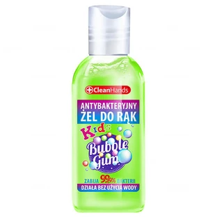 CleanHands, antibacteriële handgel voor kinderen, kauwgom, 50 ml