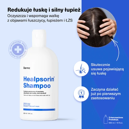 Healpsorin, Shampoo zur Pflege der Kopfhaut bei psoriatischen Läsionen, 500 ml